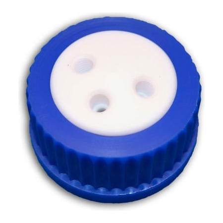 Cp Lab Safety. CP Lab Safety 3-Port Cap with Plugs, For Glass Bottles with GL45 Closure WF-GL45-3KIT